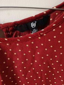 fig Red Polka Dot Top - XS