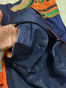 Elegant Blue kurta set bandhni bottom with dupptta