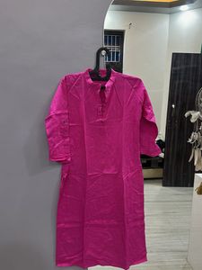 Pink Cotton Kurta