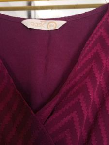 Burgundy Chevron dress