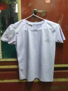Light Purple Puff Sleeve Tee