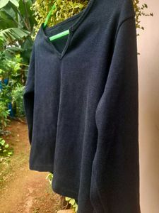 Casual Black Long Sleeve Top
