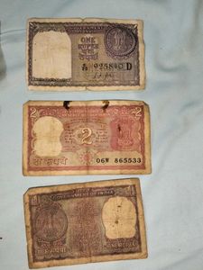 Vintage Two Rupee Notes - Rare Collection