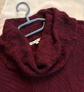 🎁Buy 2 Get2 Free Burgundy Cowl Neck Sweater E