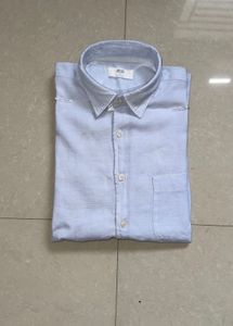 Uniqlo Linen Sky Blue Shirt