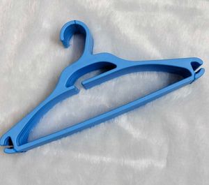 10 Blue Plastic Hangers