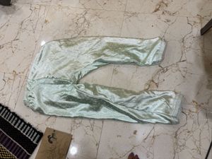 Light Green Kurti with Subtle Polka Dots