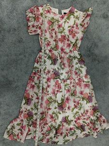 🌺Pink Floral Long Frock 🌺