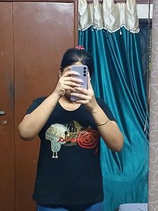Printed Black T-Shirt