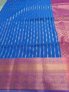 Elegant Blue &amp; Pink Saree