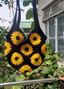 Sunflower Crochet Bag