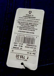 SHEIN ankle length splatter detail knee slit jeans