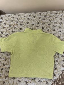 Studio K Lime Green Knit Polo - XL