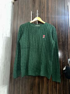 AMI Paris Green Knit Sweater