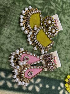 Pearl Drop Earrings Set 2 pairs combo