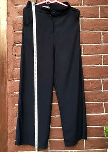 Navy Blue Wide-leg Trouser