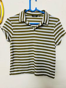 Striped Polo Top