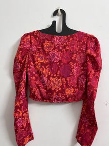Floral Print Crop Top SIZE-S