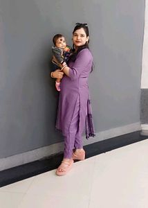Elegant Lavender Kurta Set