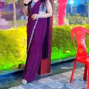 Drape Saree With Stitching Blouse
