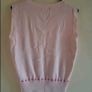 Cute Pink Sleeveless Vest Top