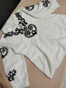 Linen cotton embroidered Tunic