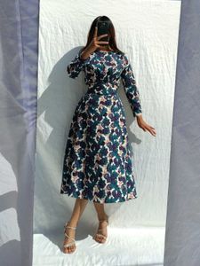 Floral Maxi Fit And Flare Aline Dress