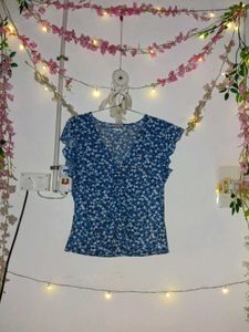Floral Print Ruched Top