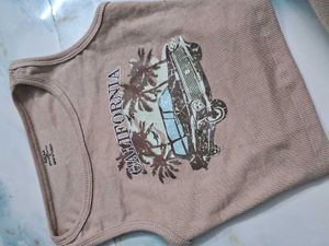 Graphic Crop Tank Top