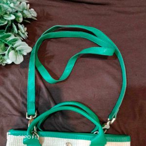 longchamp paris khaki handbag