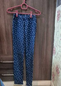 Stylish Printed Blue Jeggings