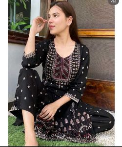 Pretty Black 🖤 Kurta , Pant , Dupatta Set