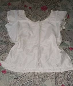 White Lace Trim Top