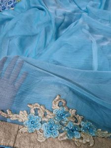 Elegant Blue Saree