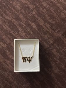 Gold 'K🔱' Trident Necklace