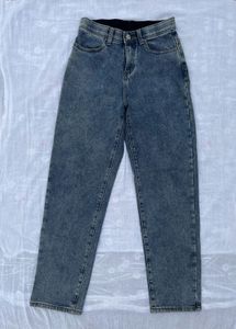 Acid Wash Straight Leg Jeans