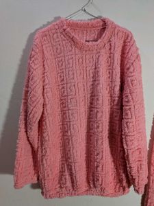 Pink Fuzzy Lounge Set