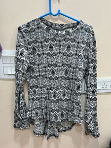 Imported Black & White Printed Top