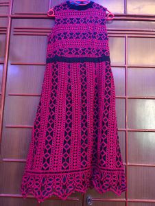 Pink & Black Midi Dress