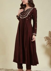 Brown anarkali kurta set 🤎