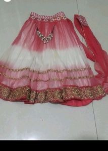 Pink And White Shaded Kids Wear
