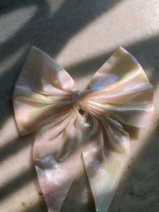 Holographic and Iridescent Hair Bow (Big)Topper