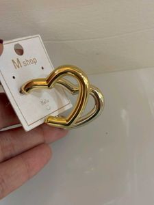 Gold Heart Hoop Earrings