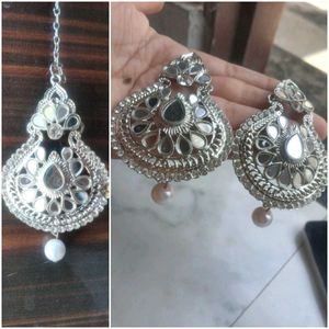 Earring And Maangtika Combo