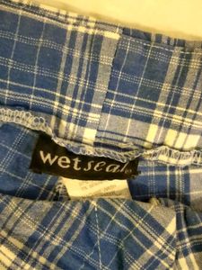 Beautiful Blue Chequered Short