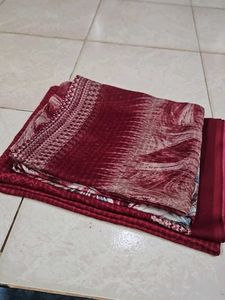 Burgundy Women&#39;s Dress Material