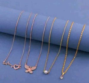 Combo Set Of 4 Twinkling Necklace Pendant Chains..