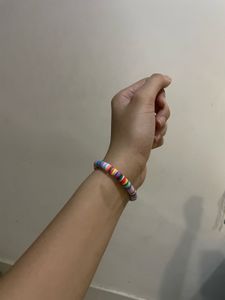 Multicolour Clay Bead Bracelet