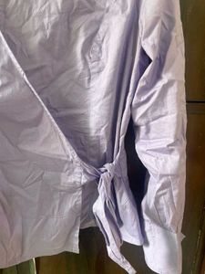 Lilac Wrap Top