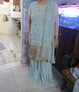 Sea Green Garara Kurti